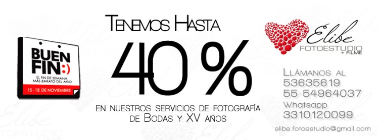 Hasta 40% en fotografía de bodas